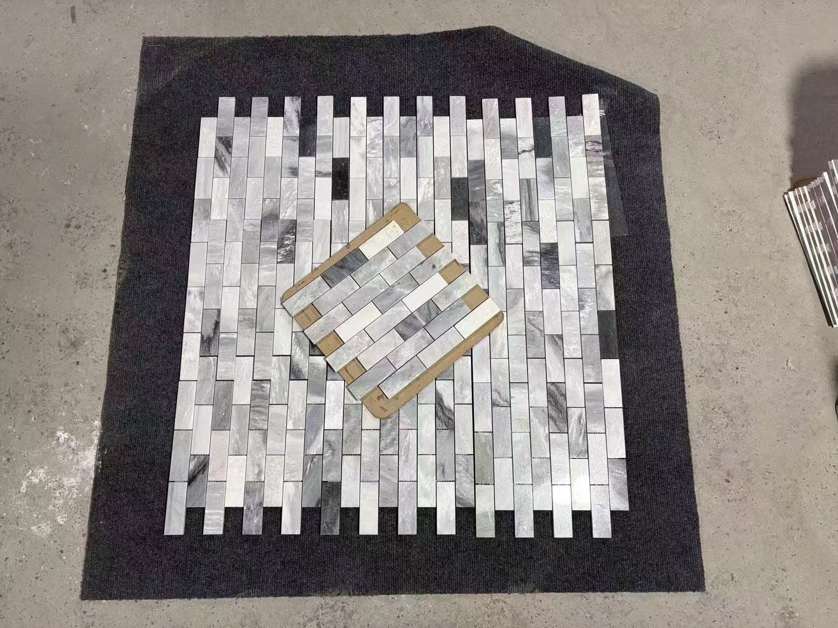 stone sample board compared with bulk mosaic sheets stone sample board compared with bulk mosaic sheets