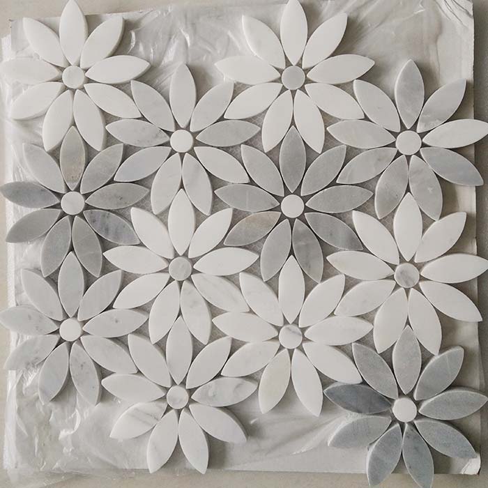 WJM Flower Waterjet mosaic